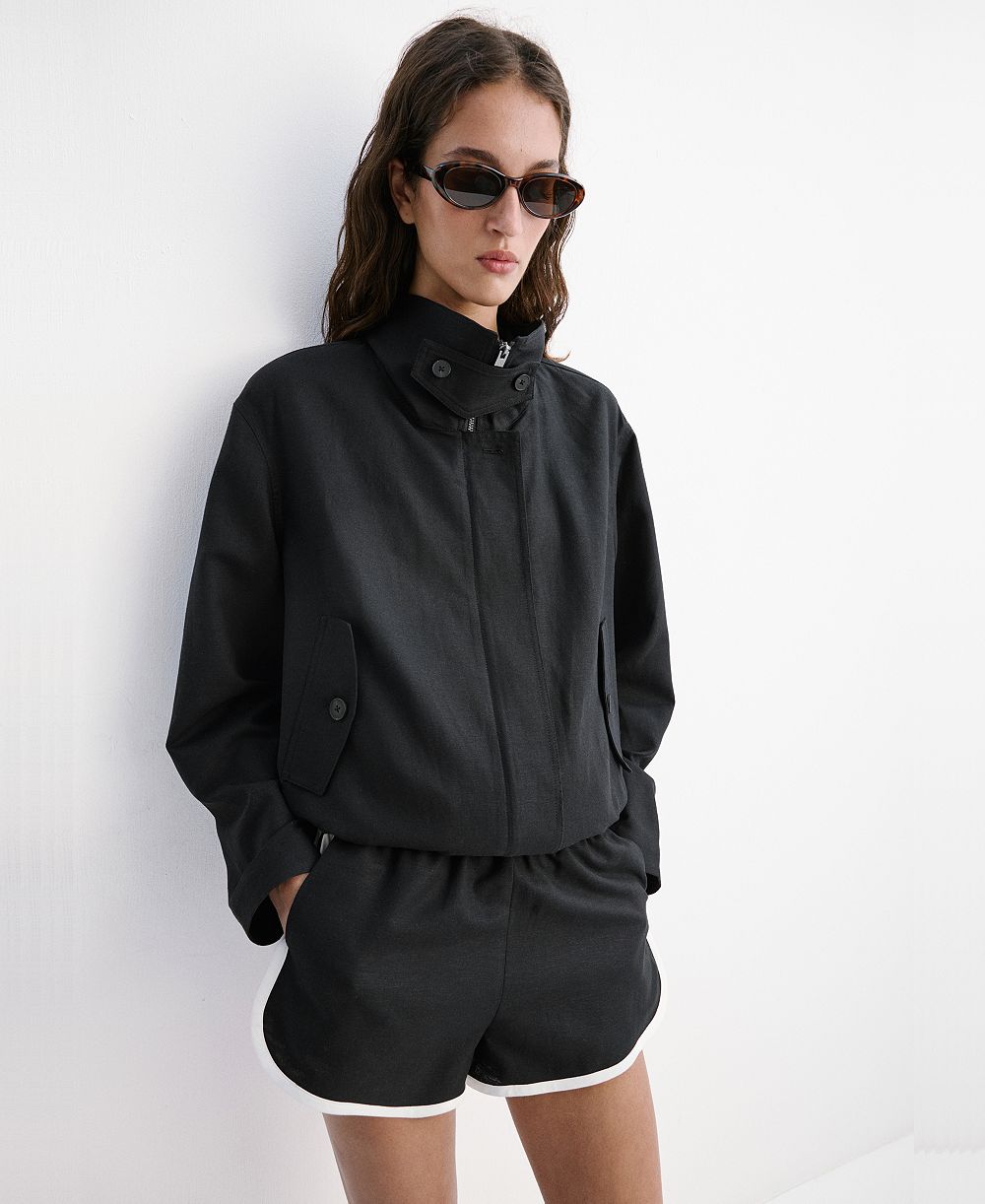 Женская бомбер-куртка Mango Funnel-Neck