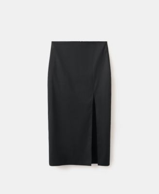 Mango Women's Linen-Cotton-Blend Midi Skirt