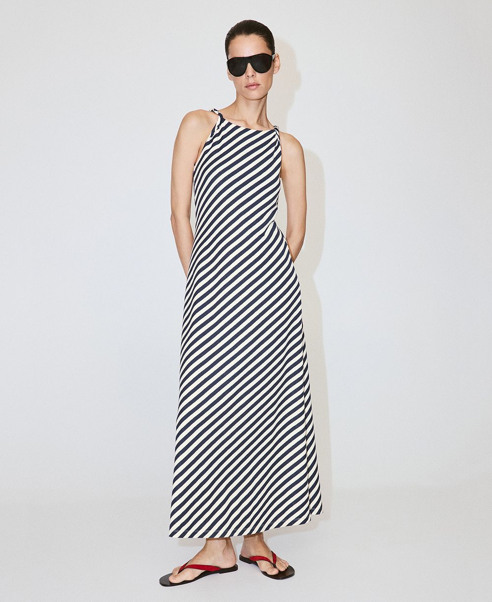 Mango Women's Draped Straps Knit Dress