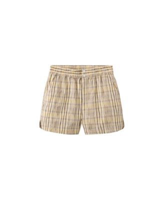 Mango Women's Straight Checkered Plaid Shorts, 2.56" Inseam