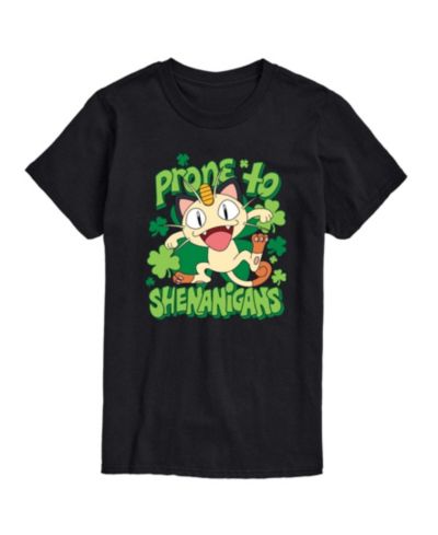AIRWAVES Мужская футболка с принтом Pokémon Shenanigans Meowth Short-Sleeve Graphic
