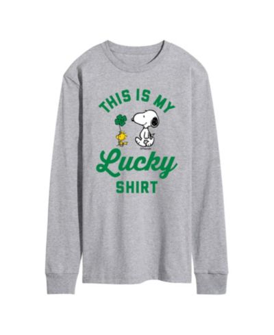 AIRWAVES Мужская футболка с графикой Peanuts This is My Lucky Long-Sleeve