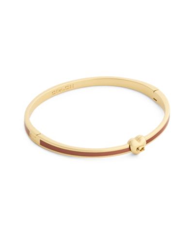 Браслет COACH с эмалью Signature C Heart в зеленом цвете