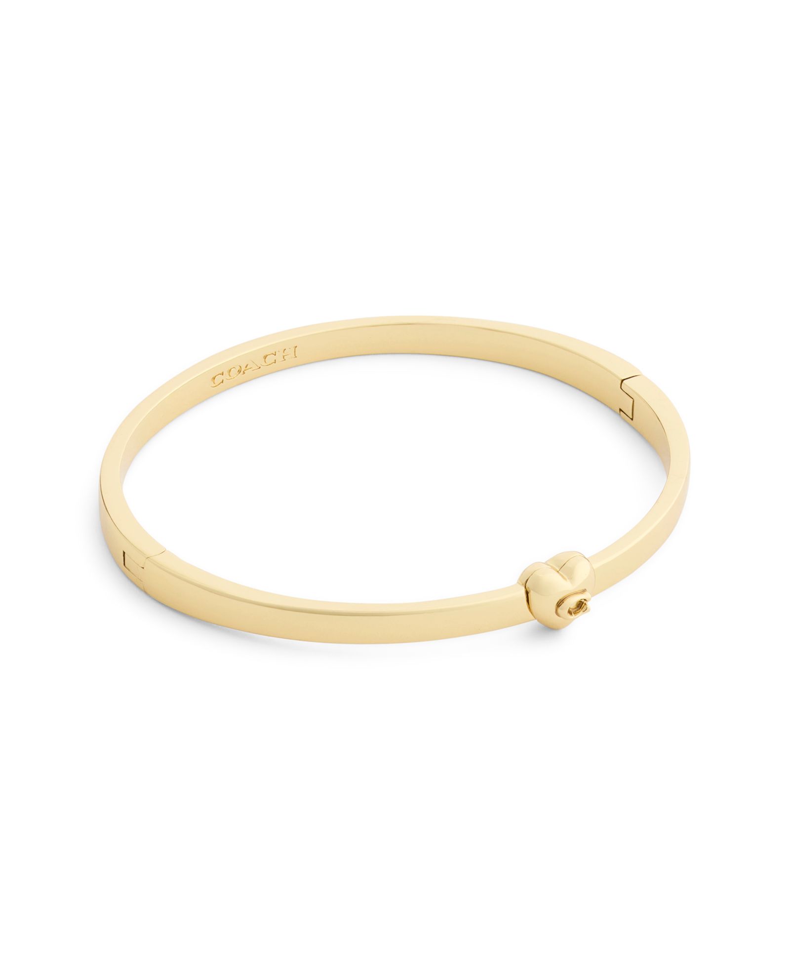 COACH Chalk Signature C Heart Enamel Bangle Bracelet