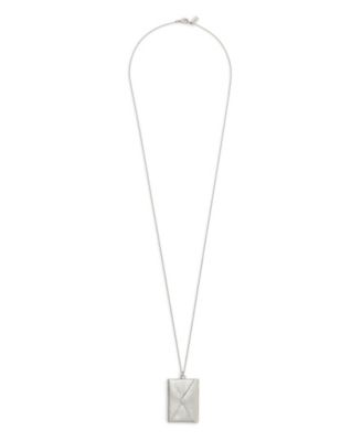 Подвеска COACH Antique Silver Runway Envelope Pendant Necklace