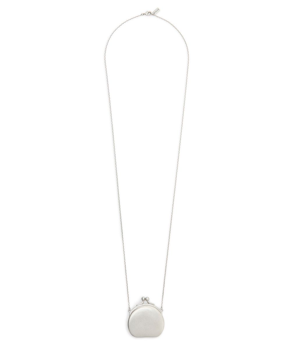 Подвеска-кошелек COACH Antique Silver Runway Coin Purse Necklace
