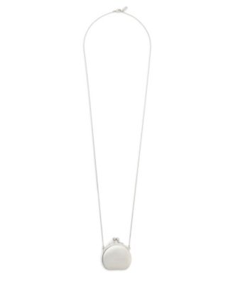 Подвеска-кошелек COACH Antique Silver Runway Coin Purse Necklace