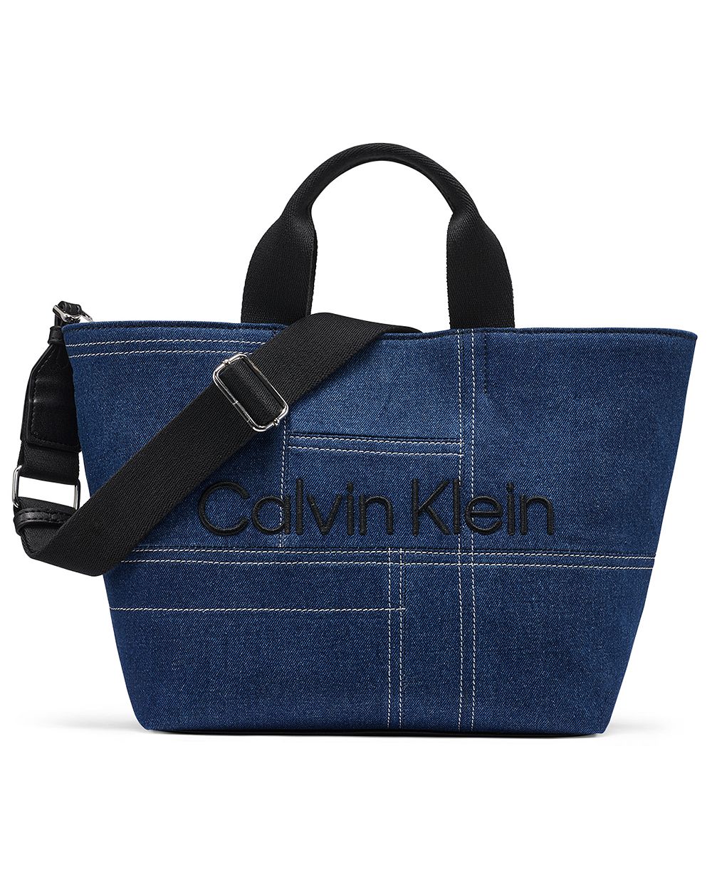 Calvin Klein Averil Denim Large Crossbody Handbag