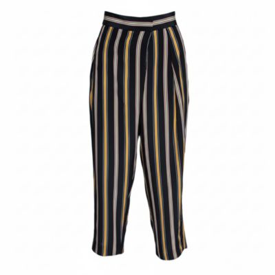 Брюки Chloe Multicolor Silk Rough Striped Cropped (б/у) для женщин