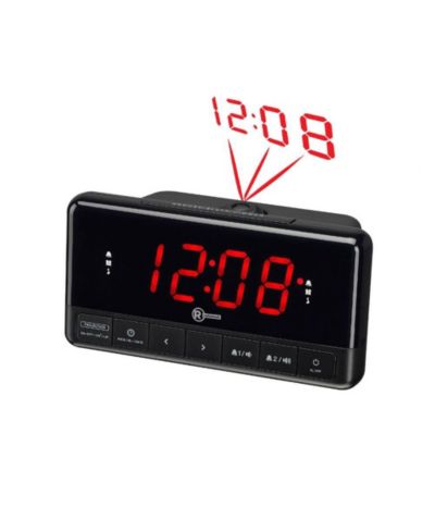 RadioShack Радиоприемник с проекционным часами, FM, USB, LED дисплей