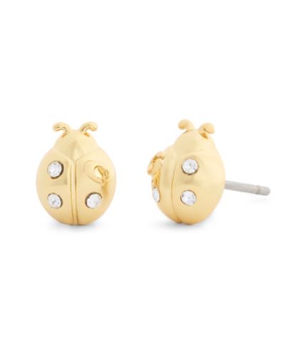 Серьги-гвоздики Coach Faux Stone Ladybug Stud