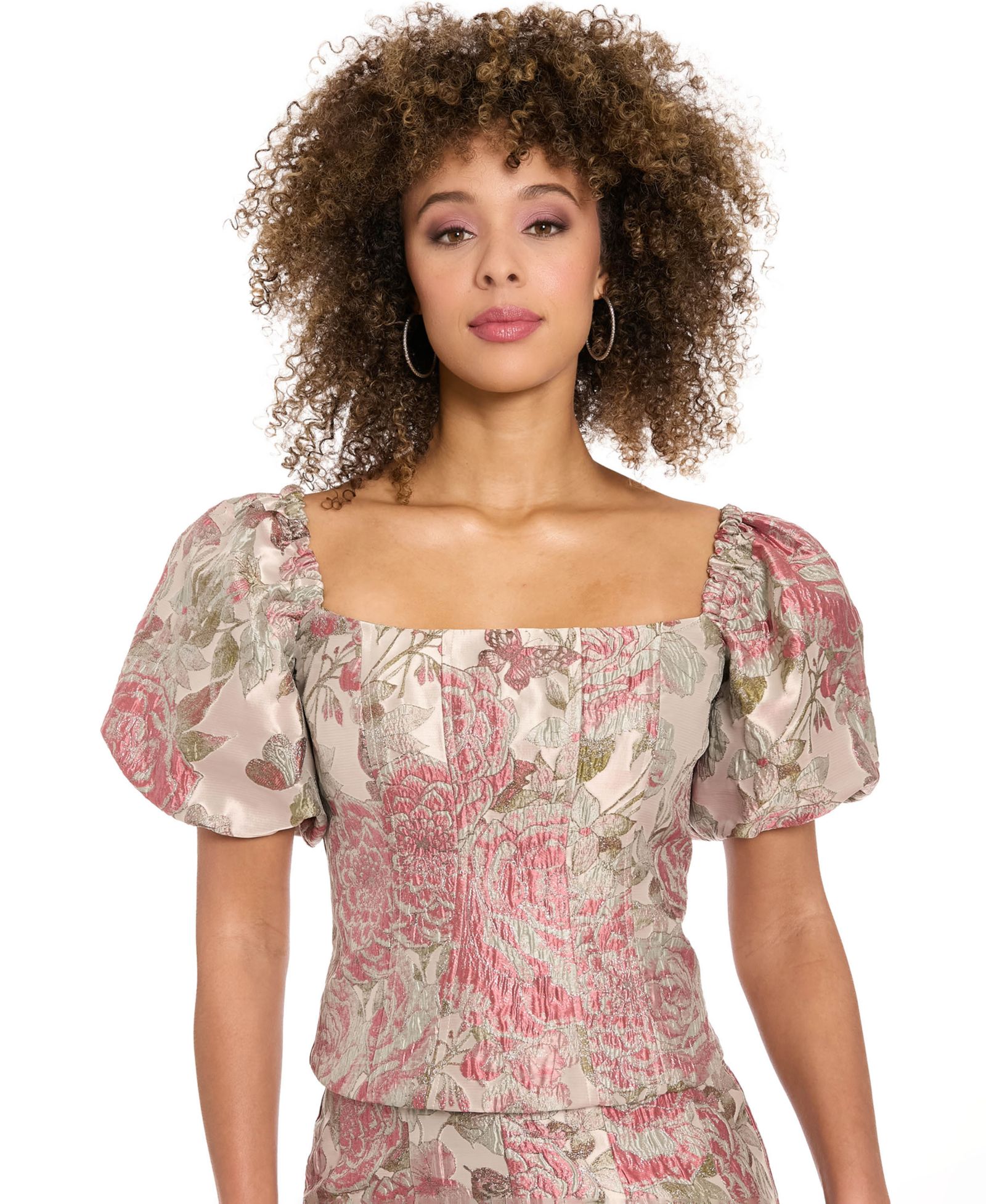 Muse Women's Bubble-Sleeve Bustier Top
