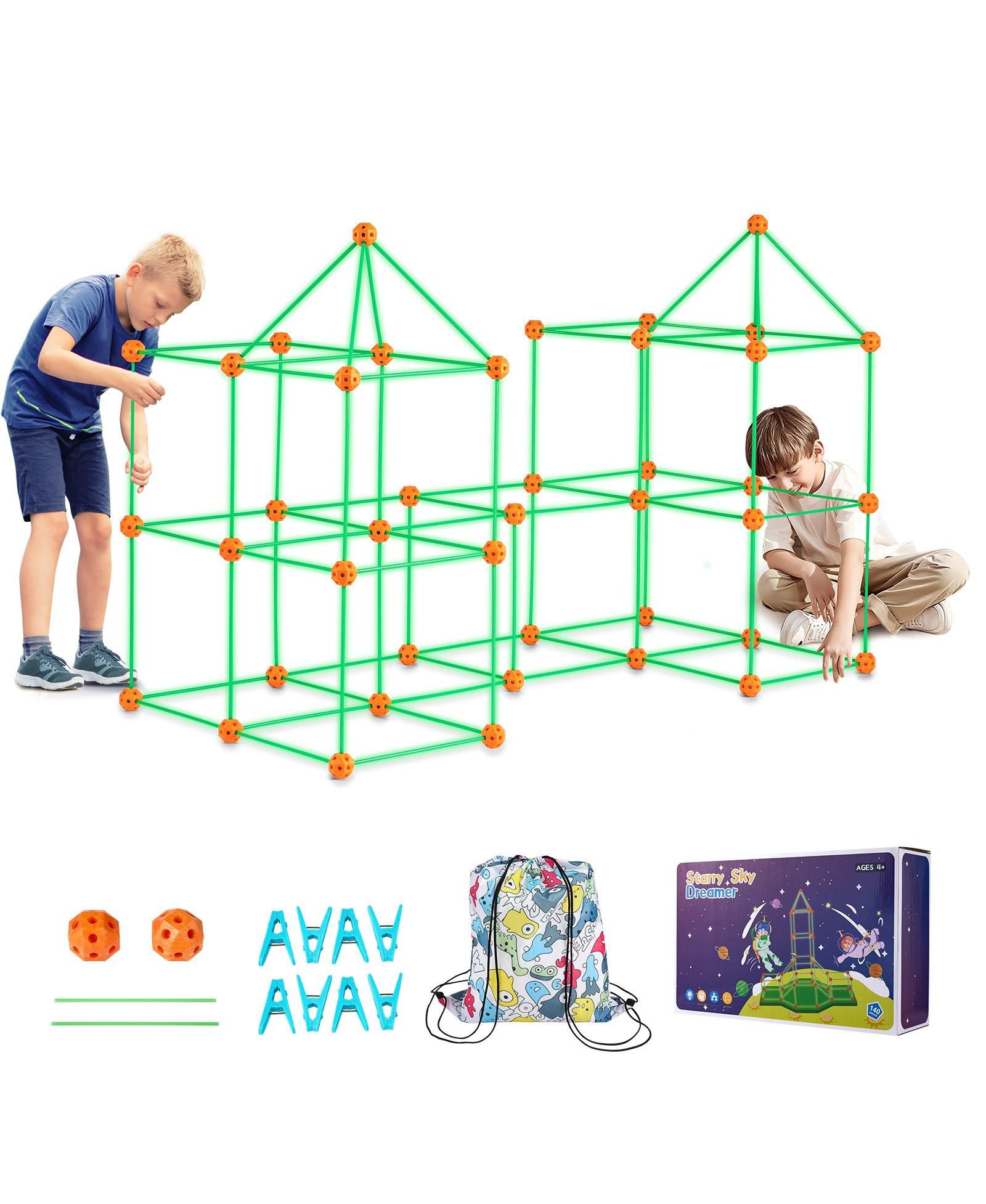 SUGIFT Набор для строительства Glow Fort 140-Piece STEM