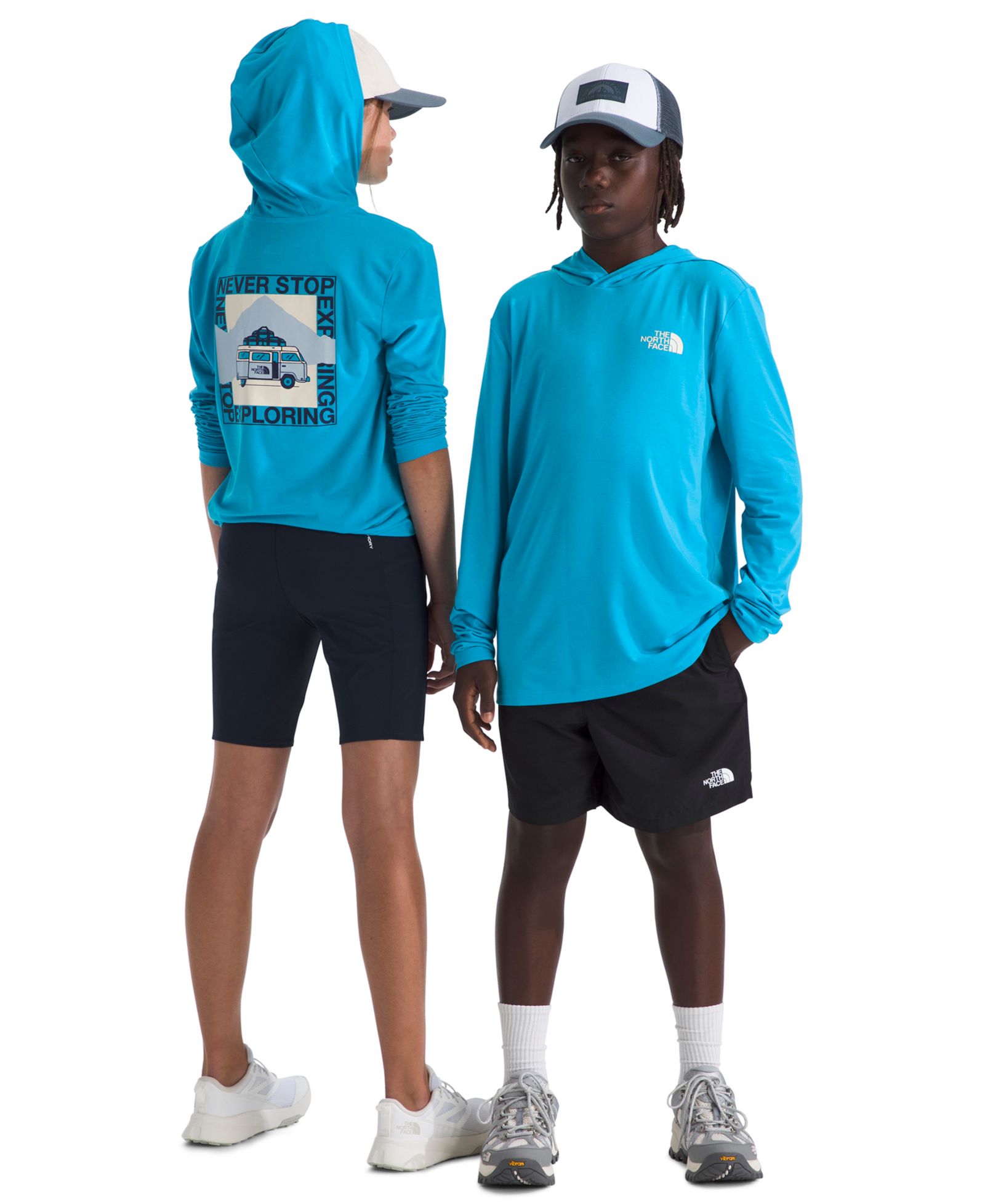 Толстовка The North Face с длинным рукавом и капюшоном для мальчиков и девочек 7-20 лет