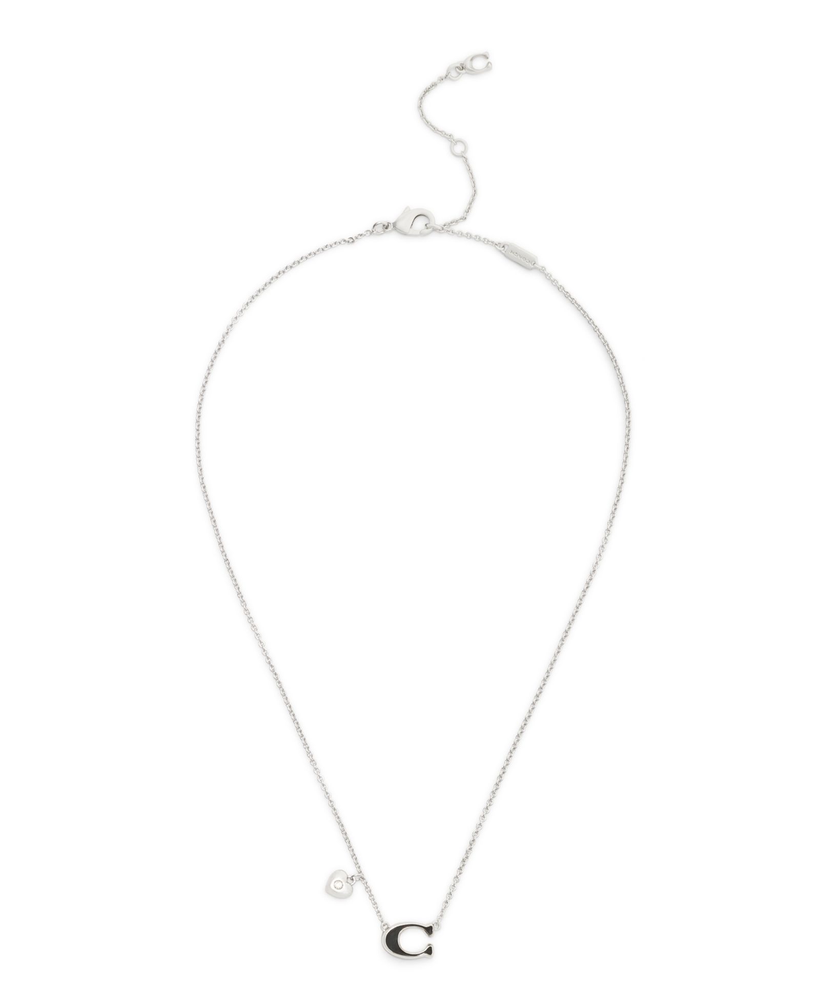 COACH ожерелье Faux Stone Signature C Heart