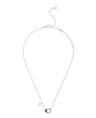 COACH ожерелье Faux Stone Signature C Heart