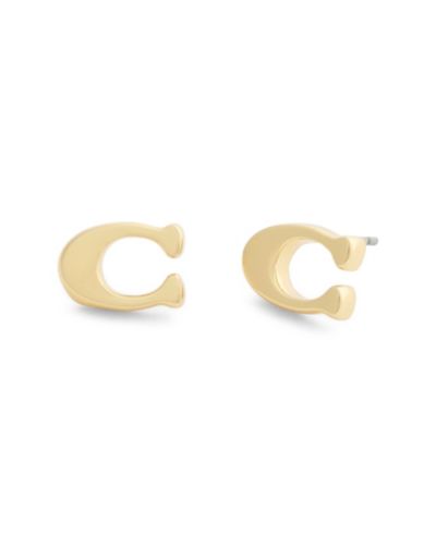 COACH Серьги-гвоздики Gold Signature C