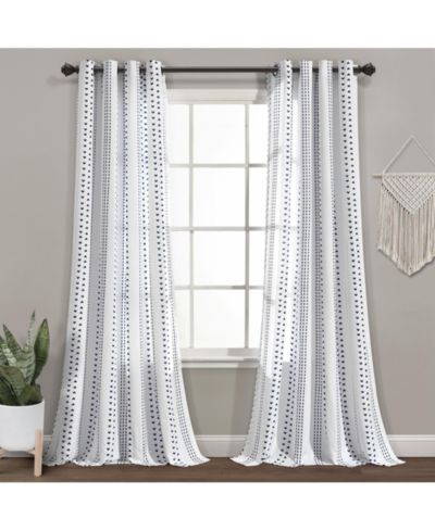 Панели штор Lush Decor Hygge Stripe Light Filtering, пара 52"W x 84"L