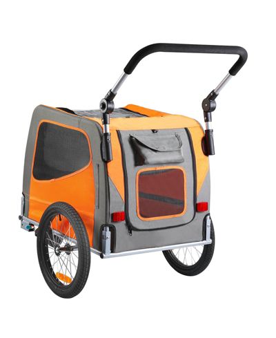2-in-1 Dog Bike Trailer and Jogging Stroller 66 LB Capacity