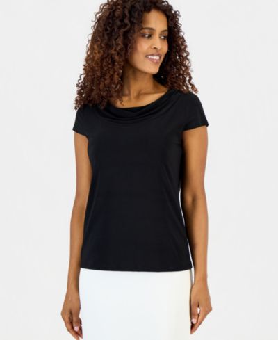 Kasper Женский Cowl Neck Cap Sleeve Top