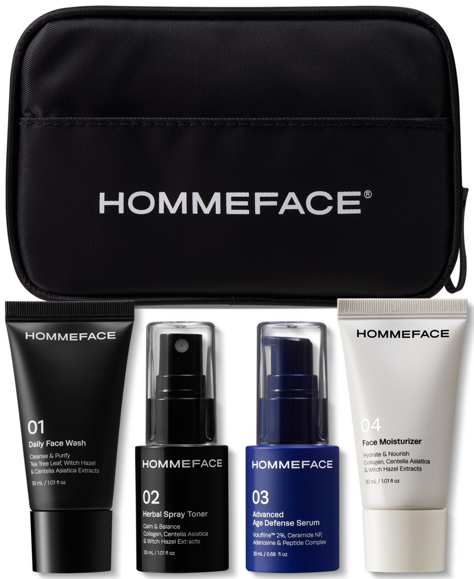 Набор ухода за кожей HOMMEFACE 5-Pc. First Class Skincare Essentials Travel Kit