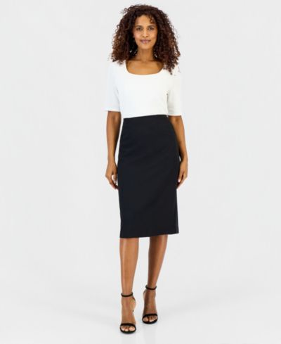 Женская юбка-карандаш Kasper Below-the-Knee Stretch Pencil Skirt