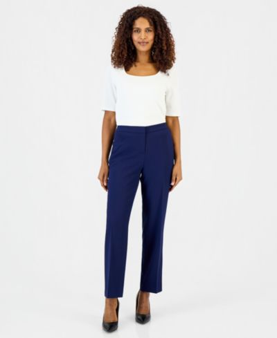 Женские брюки Kasper Women's Lily Stretch Crepe Straight Ankle Pull-On