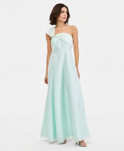 Donna Karan New York Women's Asymmetric-Neck One-Shoulder Gown