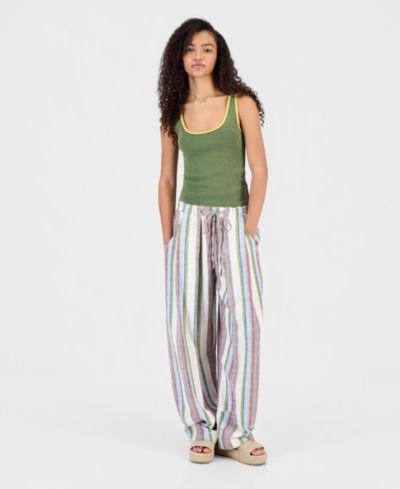 Free People Women's Striped Wide-Leg Pants