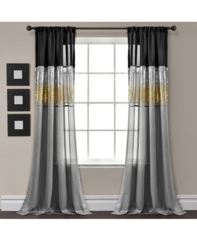 Штора Lush Decor Night Sky, 42"W x 84"L, с пайетками