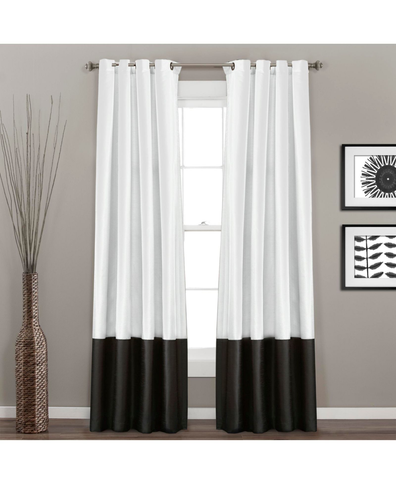 Шторы Lush Decor Prima Light Filtering Window Curtain Panels Pair 54"W x 108"L