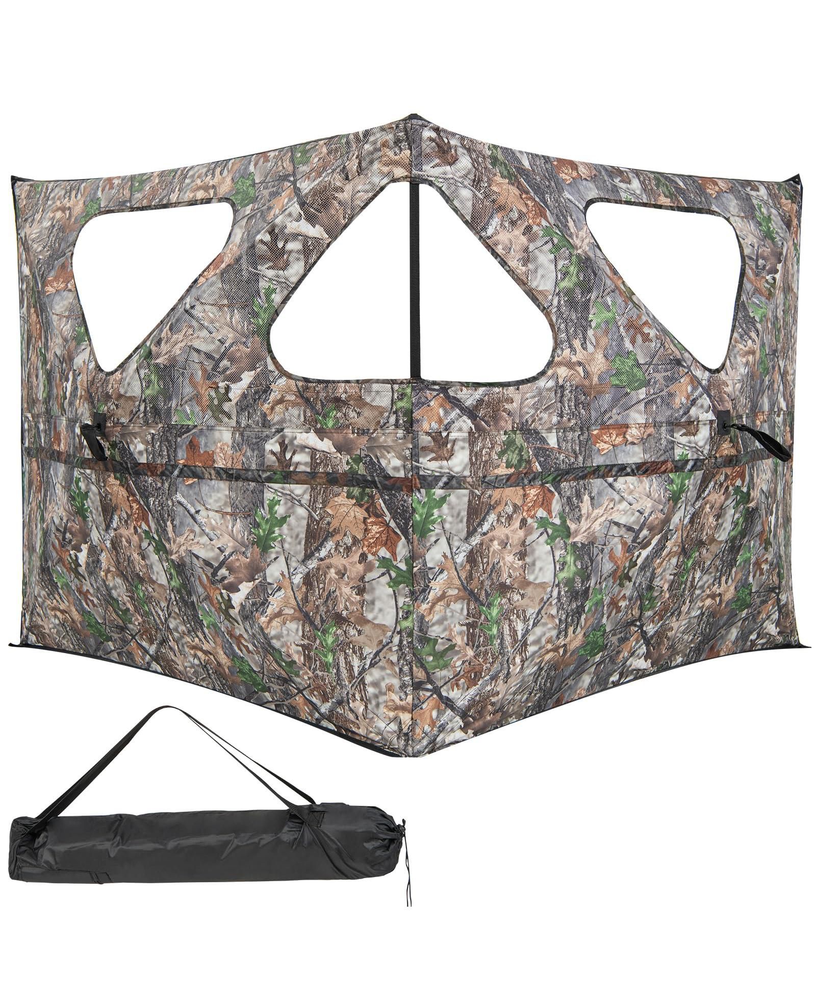 Охотничий экран Mecale Pop-Up 2-Panel Ground Blind Fence с 3 отверстиями