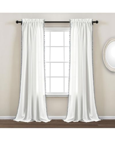 Штора Lush Decor Pom Light Filtering 50"W x 84"L