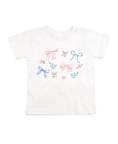 Sweet Wink Baby Girls Floral & Bow Watercolor Short Sleeve T-Shirt