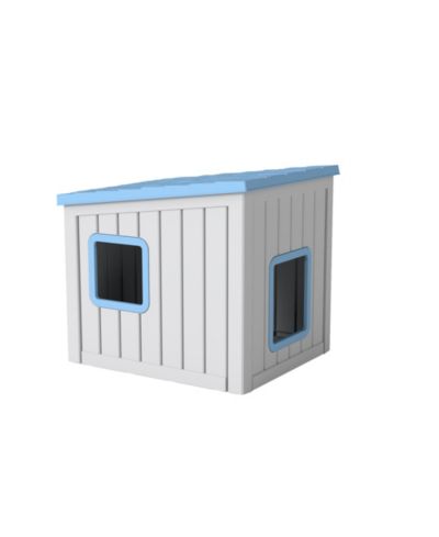 Decksplore Indoor Outdoor Blue Cat Tent Foldable Pet Enclosure with Ventilated Mesh