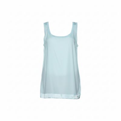 Pre-Owned Missoni Women's Pastel Blue Silk & Knit Sleeveless Scoop Neck Top