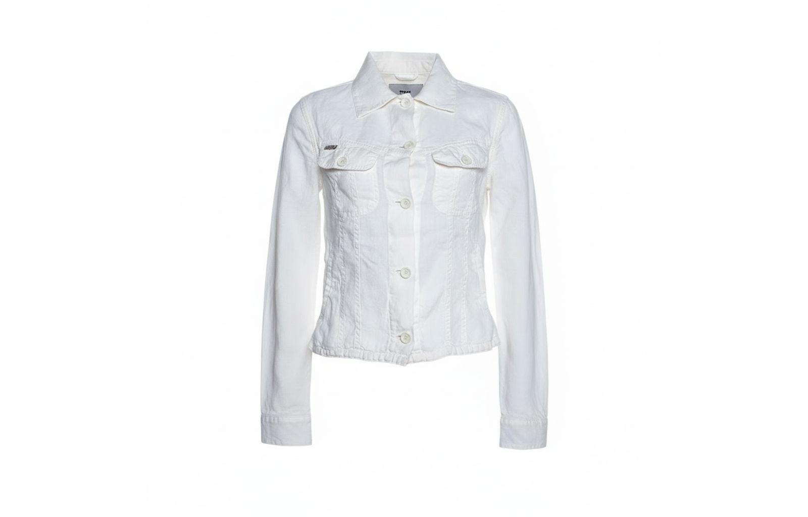 Pre-Owned Burberry Женская рубашка из льна цвета Off White с пуговицами