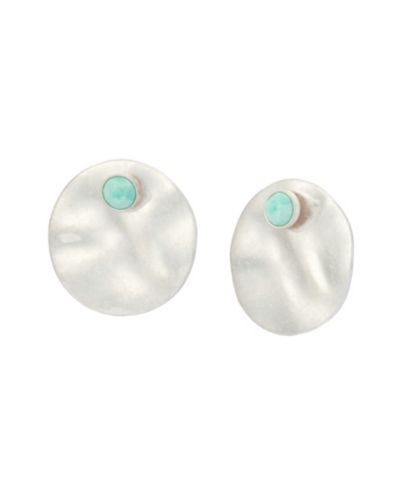 Robert Lee Morris Soho Mother of Pearl Turquoise Disc Earring Jacket