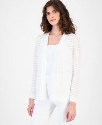 Женский кардиган Anne Klein Open-Front Sheer-Stripe