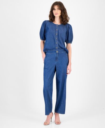 Женские джинсы Anne Klein Cotton High-Rise Wide-Leg, Regular & Petite