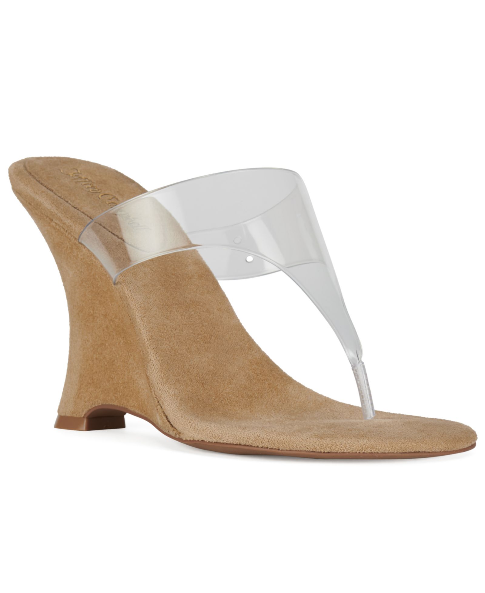 Jeffrey Campbell Women's Persistent Vinyl-Thong Wedge Sandals
