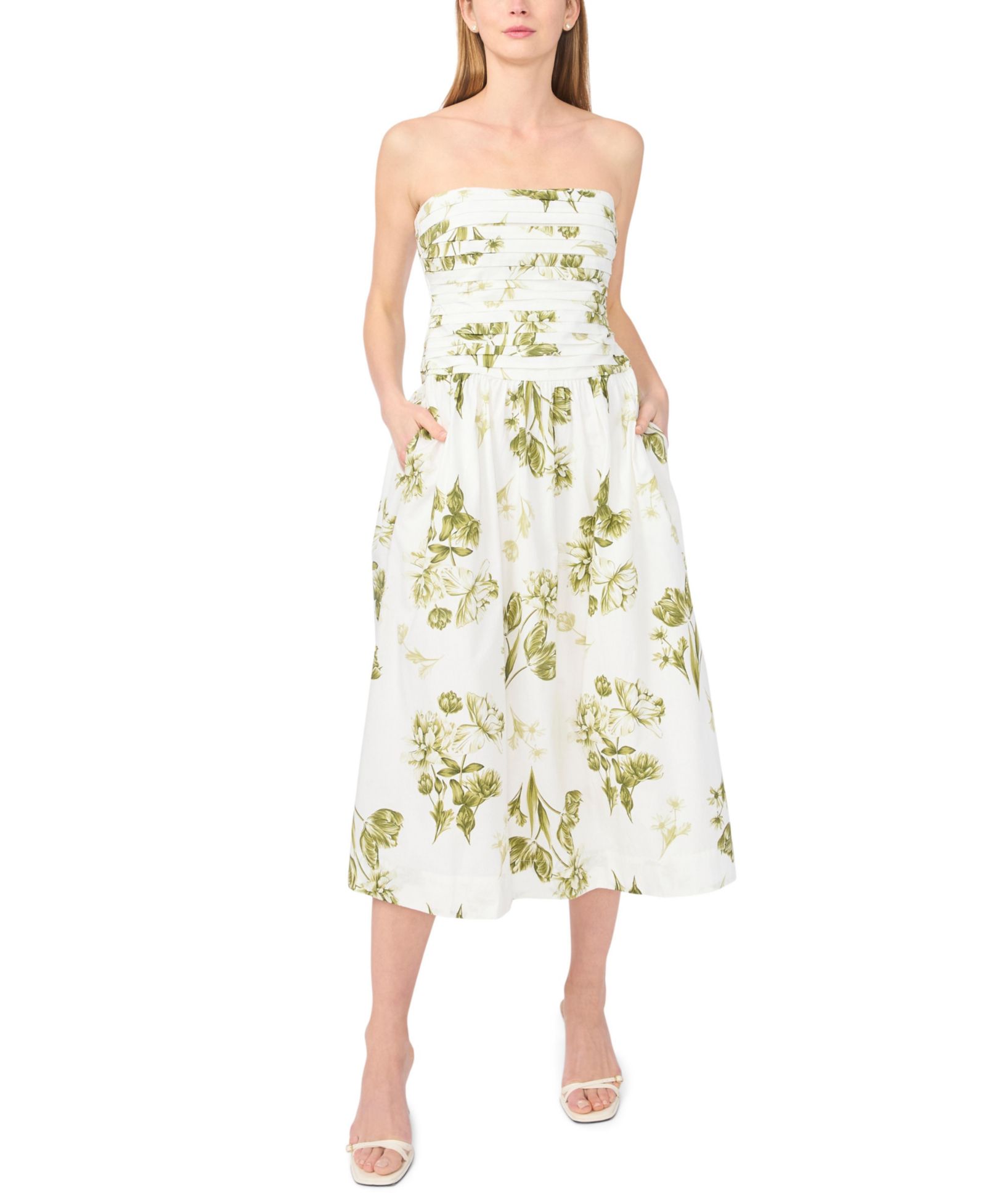1.STATE Women's Strapless Sleeveless Bodice Dress