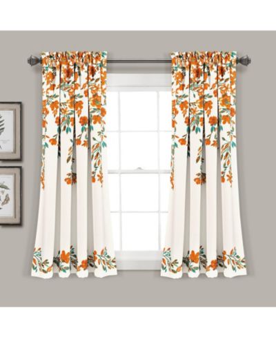 Парные шторы Lush Decor Tanisha Light Filtering Window Curtain Panels 52"W x 63"L Floral