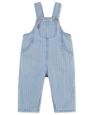 Levi's Baby Girls' Rainbow Striped Denim Overalls