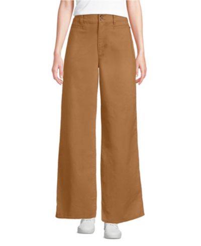 Брюки Lands' End Petite Stretch Canvas High Rise Wide Leg