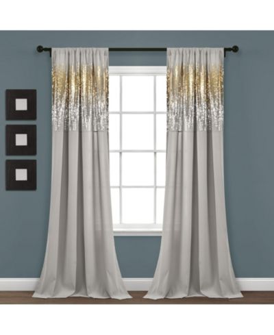Шторы Lush Decor Shimmer Sequins Light Filtering, 42"W x 84"L