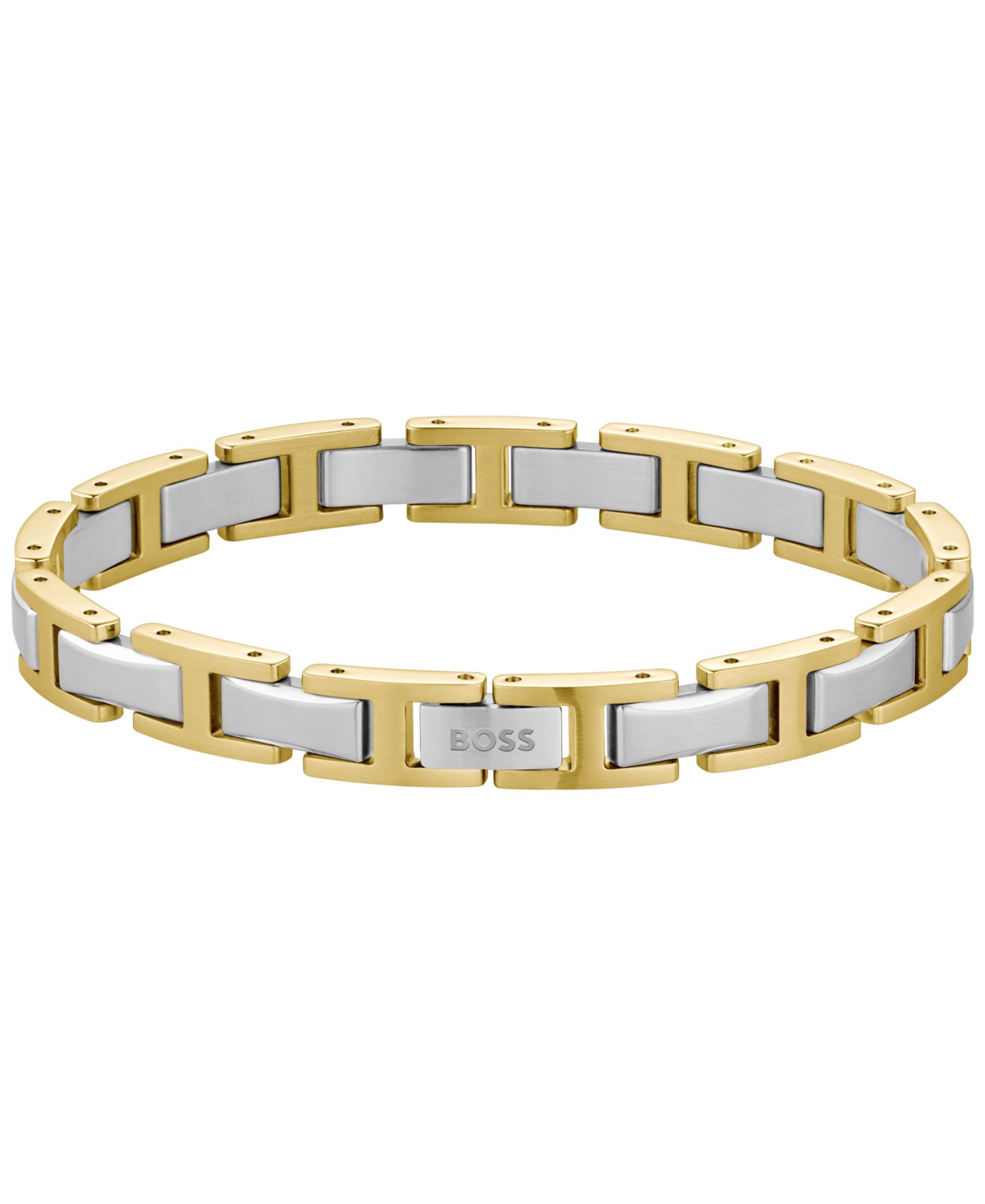 Hugo Boss Men Nolan Stainless Steel Ionic Plated Thin Gold Steel Bracelet