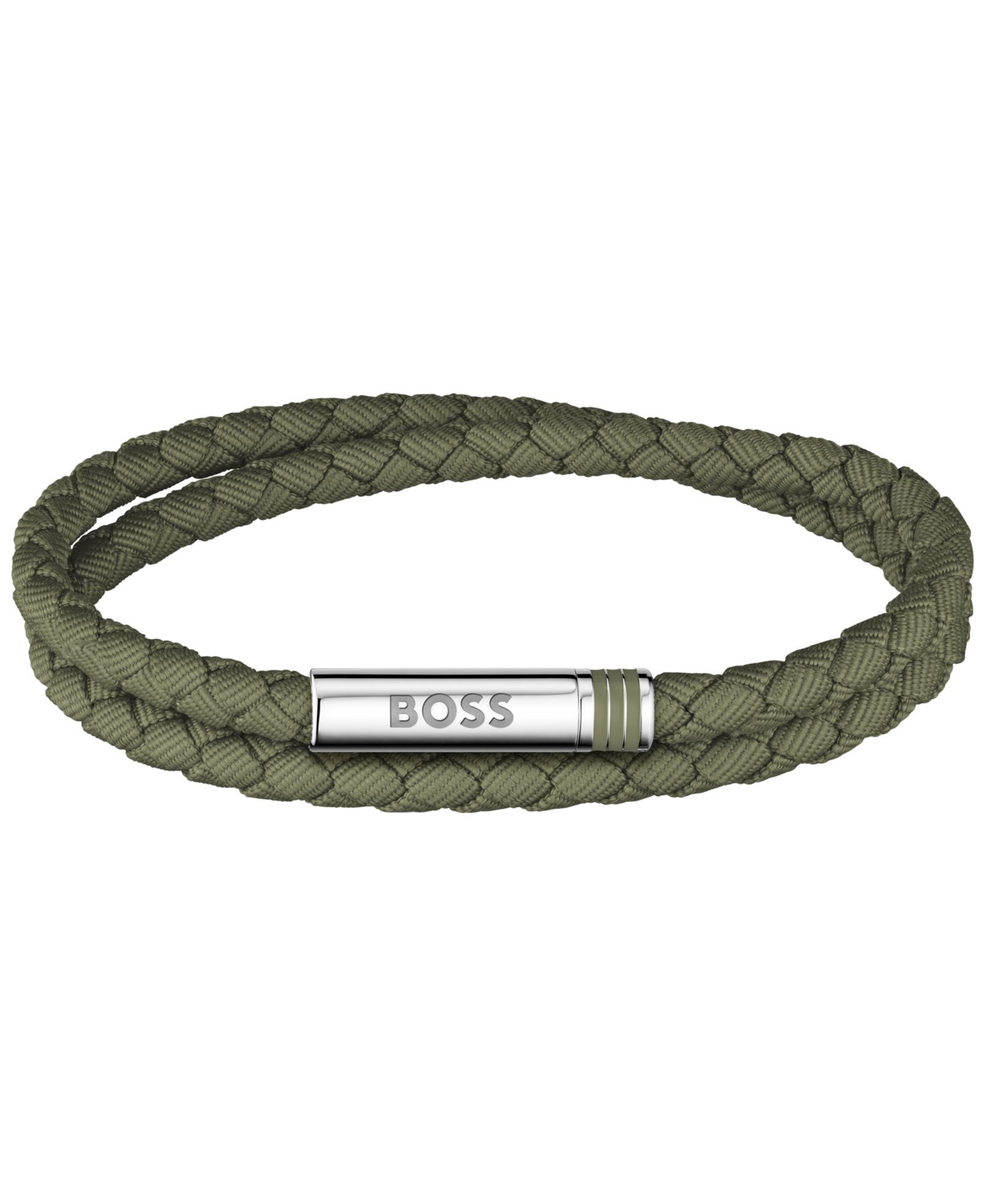 Браслет Hugo Boss Men Ares Summer Stainless Steel Green Nylon Cord