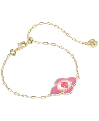 Браслет Kendra Scott Abbie Medallion с тонкой цепочкой, позолота 14k