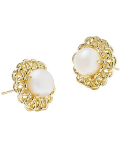 Серьги-гвоздики Kendra Scott Gabriella с жемчугом Freshwater